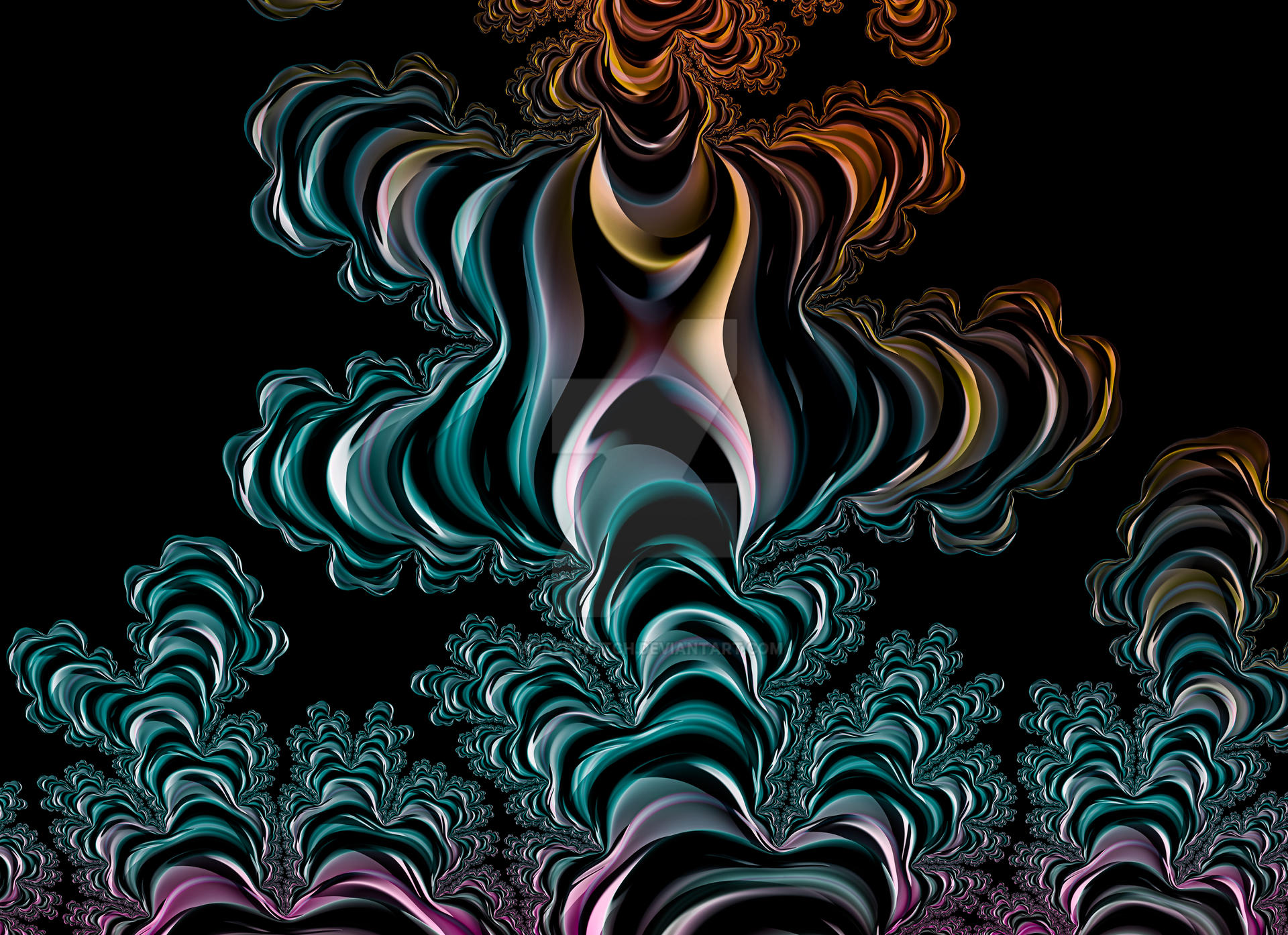 Premium AI Image  A colorful fractal wallpaper that is titled