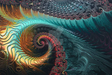 Golden Gods from Below #fractal tentacle NO AI
