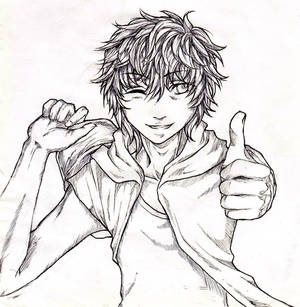 random sketch:thumb up for you