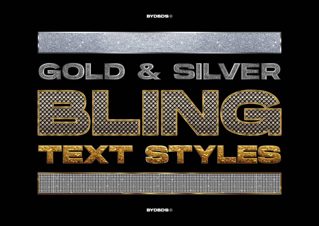 Pimp Text Gold Diamond 'Bling' Text Styles by napisatebeti on DeviantArt
