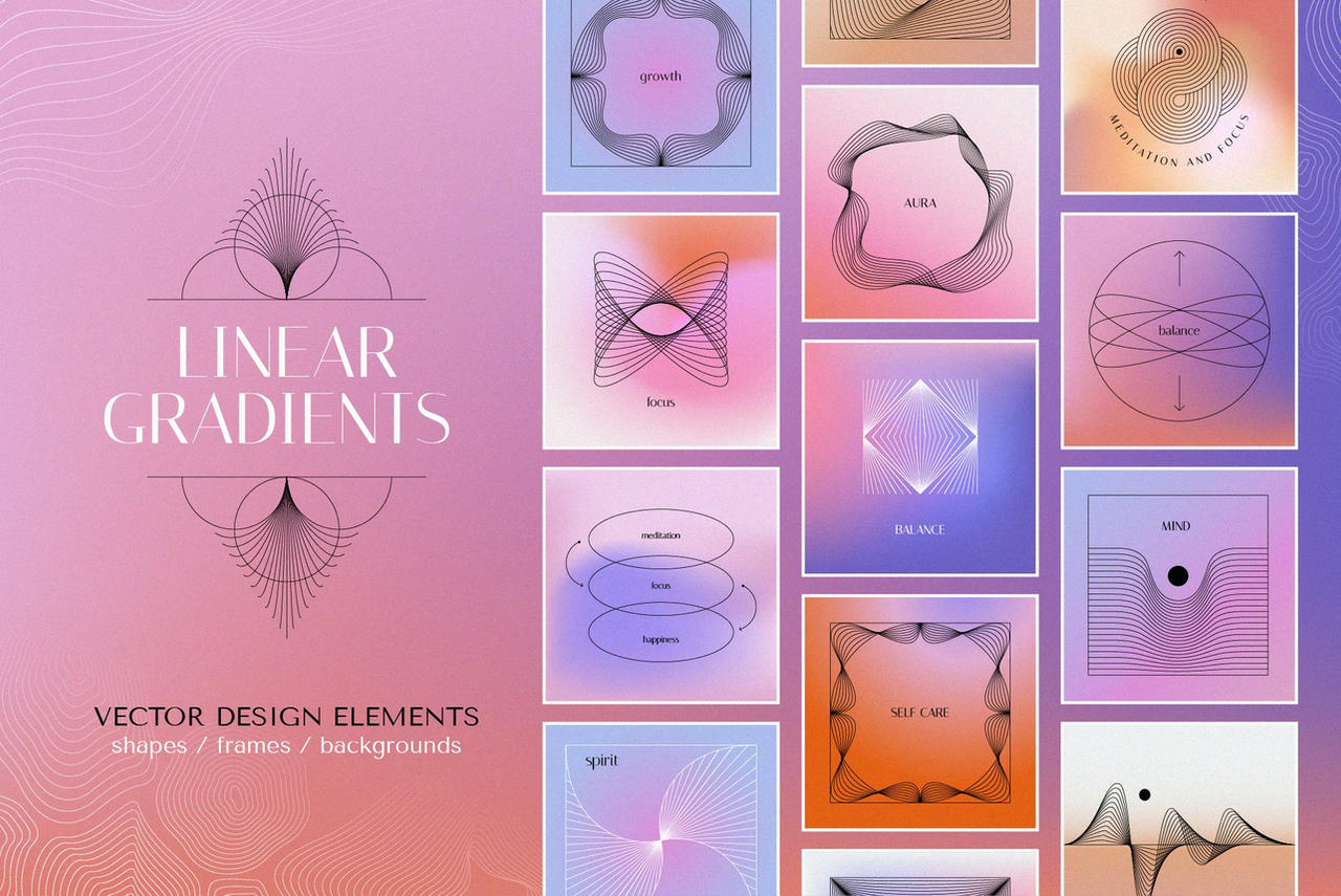 Linear gradients vector elements by napisatebeti on DeviantArt