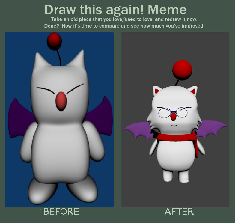 Moogle Before and After by SiverCat on DeviantArt
