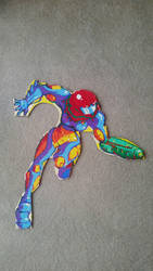 Wall Sliding Samus (mini hama)