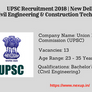 UPSC Recruitment 2018 | Lecturer | 13 Posts