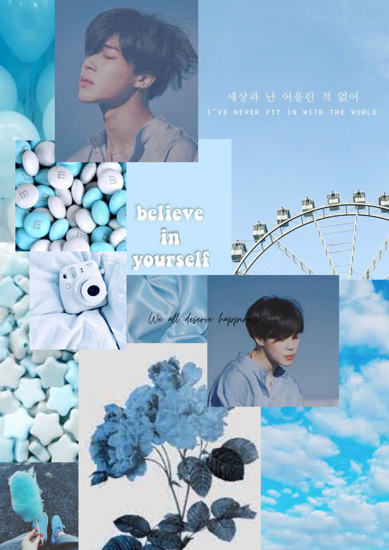 Aesthetic Blue Jimin Wallpaper By Iwinterbear On Deviantart