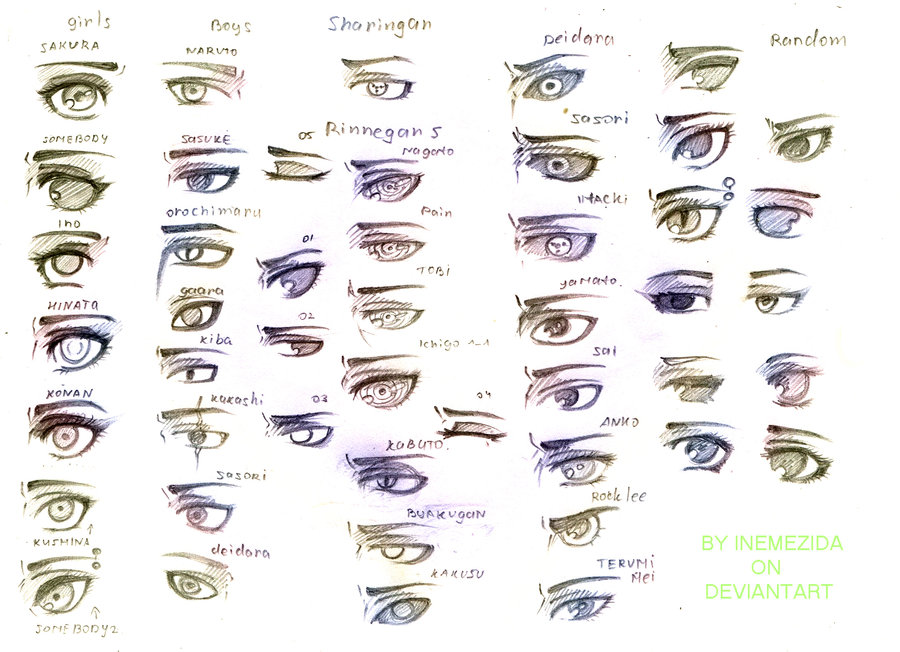 A bunch of eyes by forgotten-wings on DeviantArt  How to draw anime eyes, Closed  eye drawing, Anime closed eyes