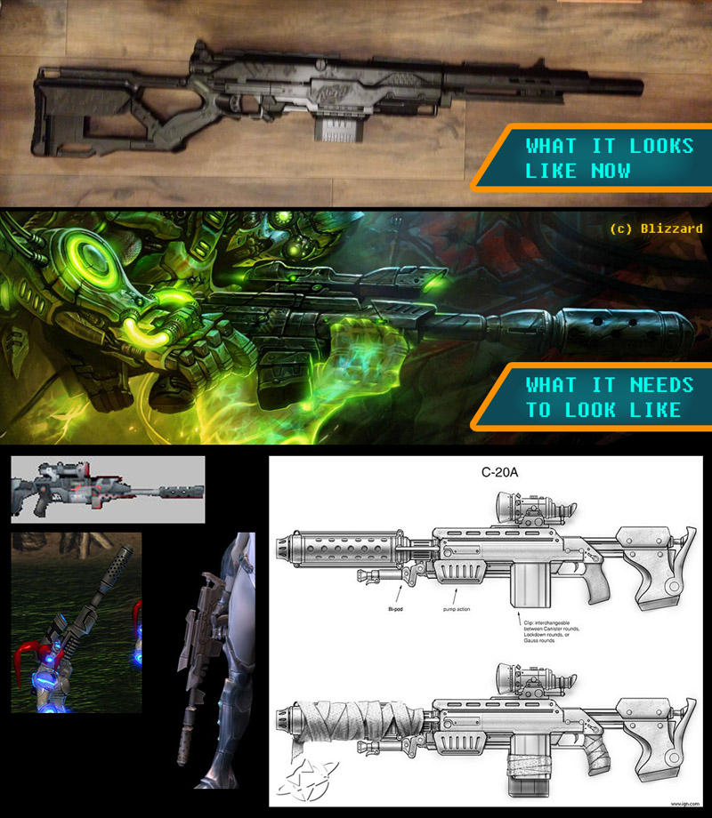 StarCraft Ghost Costume - Rifle Progress