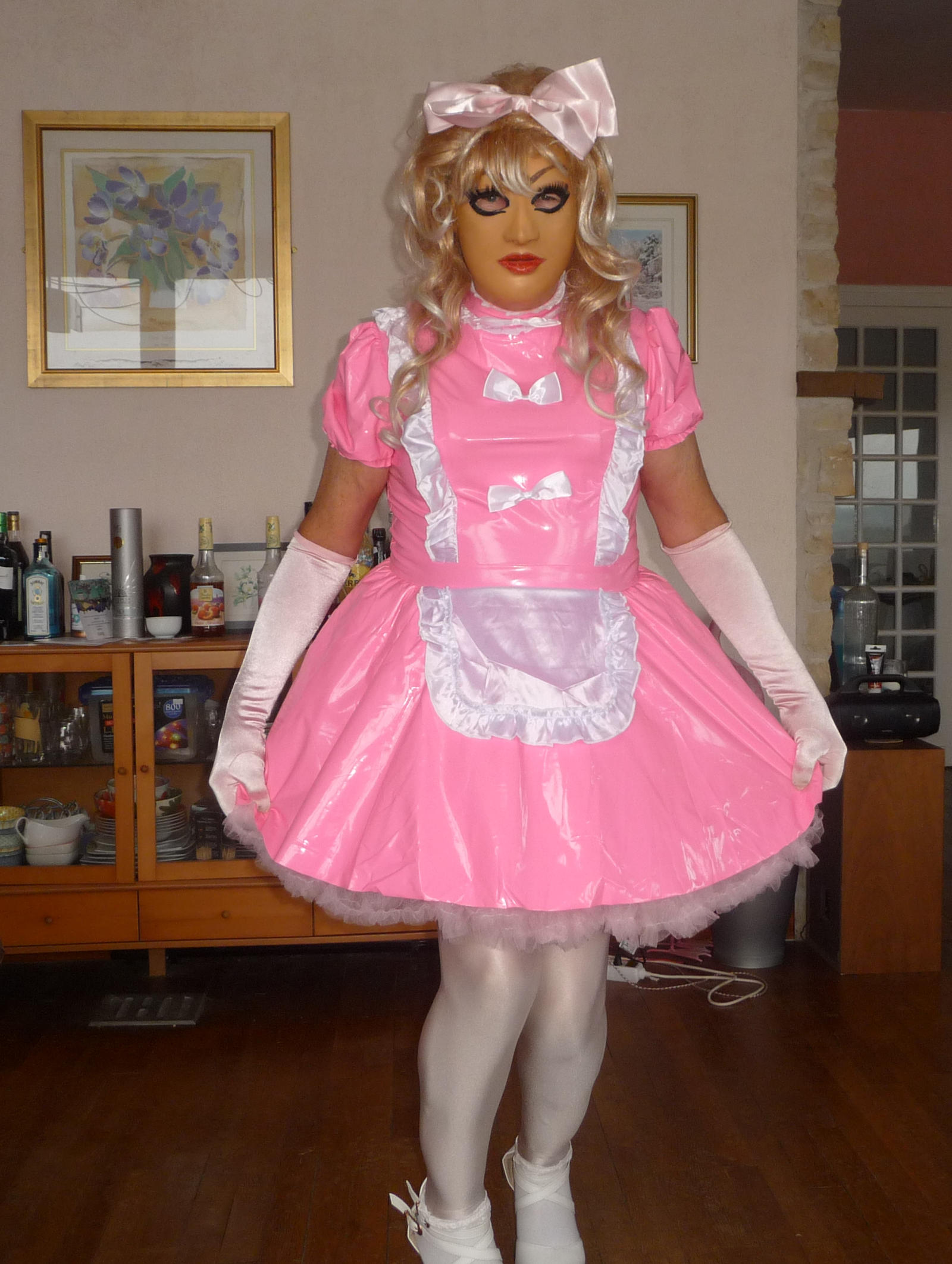 My new PVC maid's dress arrived this week by taniasissygirl on DeviantArt