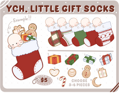 [OPEN] YCH. Little Christmas Socks : 01