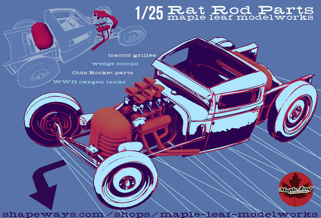 3D printed Rat Rod parts in 1/25! by Spex84