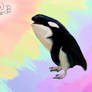 Orca Penguin Smudge Art