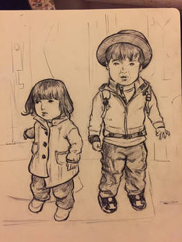 Sketch of kids 