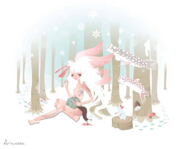 Winter Feather Doll