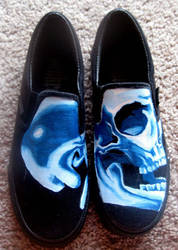 Blue Skull Sneakers