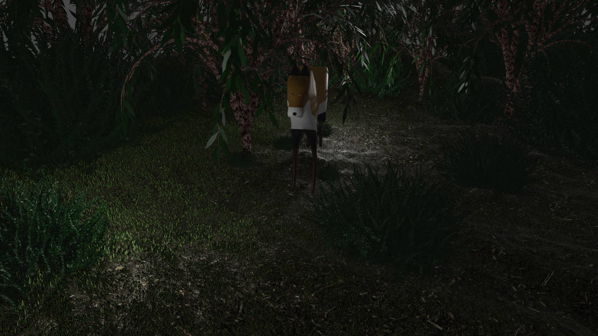 Lowpoly derpy high fox in jungle 1 by StrikoNN on DeviantArt