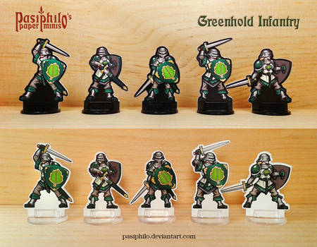 Greenhold Infantry 28mm Paper Miniatures