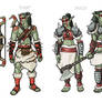 Red Clan Orc Concept Drawings
