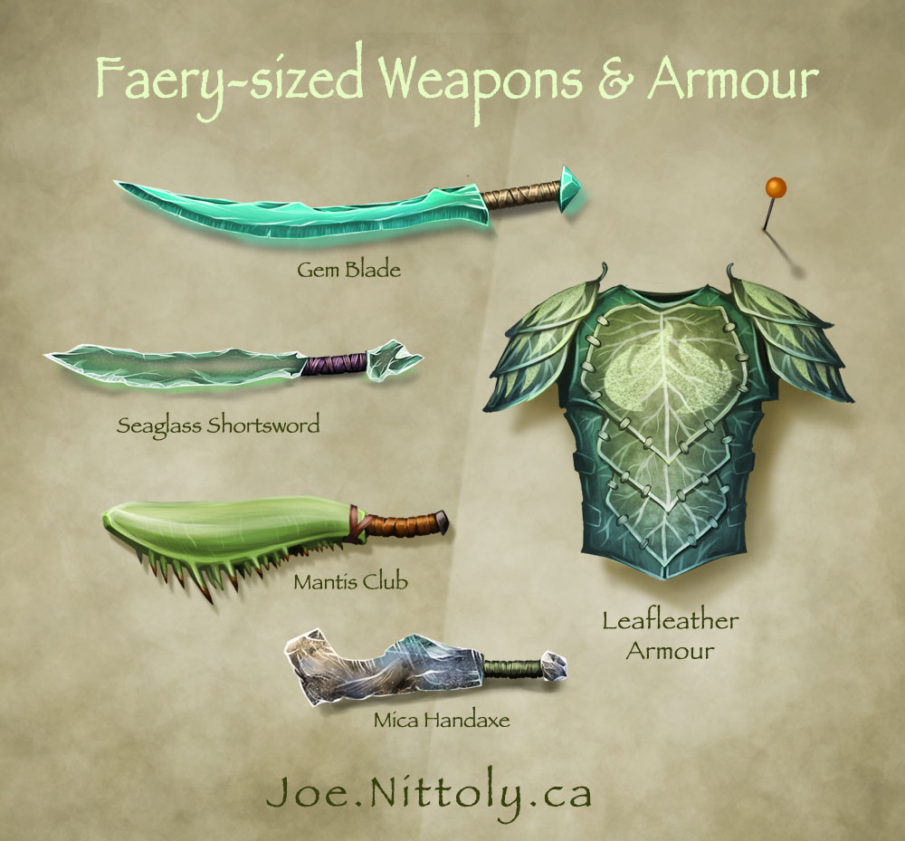 Evolved Fairy Cod Weapon Faery-sized Weapons and Armour by JoeNittoly on DeviantArt