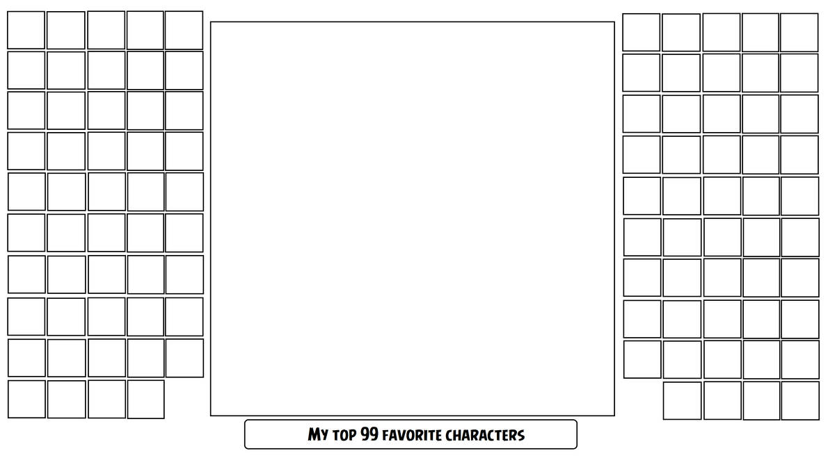Top 99 Favorite Characters Template by BloxStacker3000 on DeviantArt