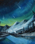 Curtain in the Sky by SereneIllustrations Curtain in the Sky by SereneIllustrations