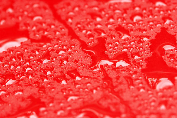 Rain on Red Plastic