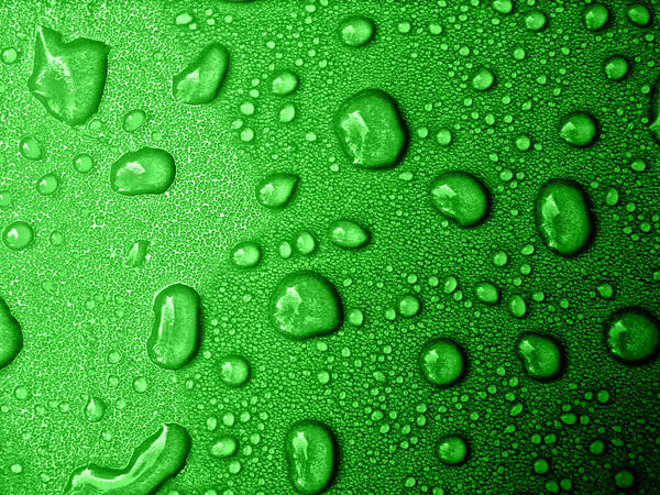 Green Rain Droplets