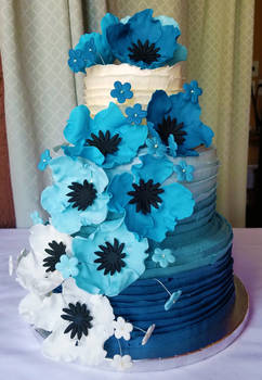 Blue poppy cake