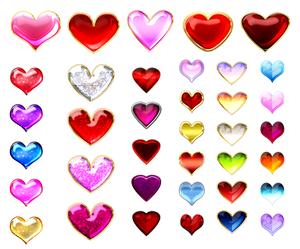 Heart gems (free stock)