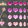 Colorful Gems - pink (downloadable stock)