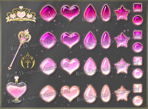 Colorful Gems - pink (downloadable stock)