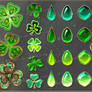 Colorful Gems - green (downloadable stock)