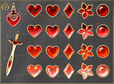 Heart gems (free stock) by Rittik-Designs on DeviantArt