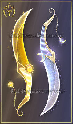 (CLOSED) Sun and Moon daggers