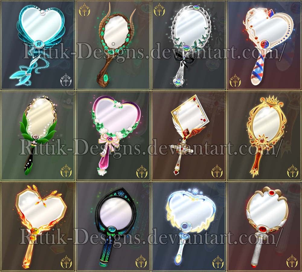 Zodiac Mirrors (commission project) by Rittik-Designs on DeviantArt