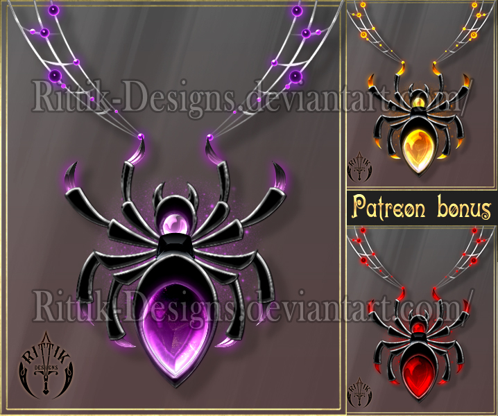 Spider Amulet (prize for the mini-contest) by Rittik-Designs on DeviantArt