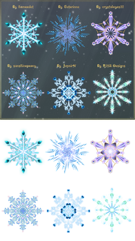 Snowflakes set (free stock)