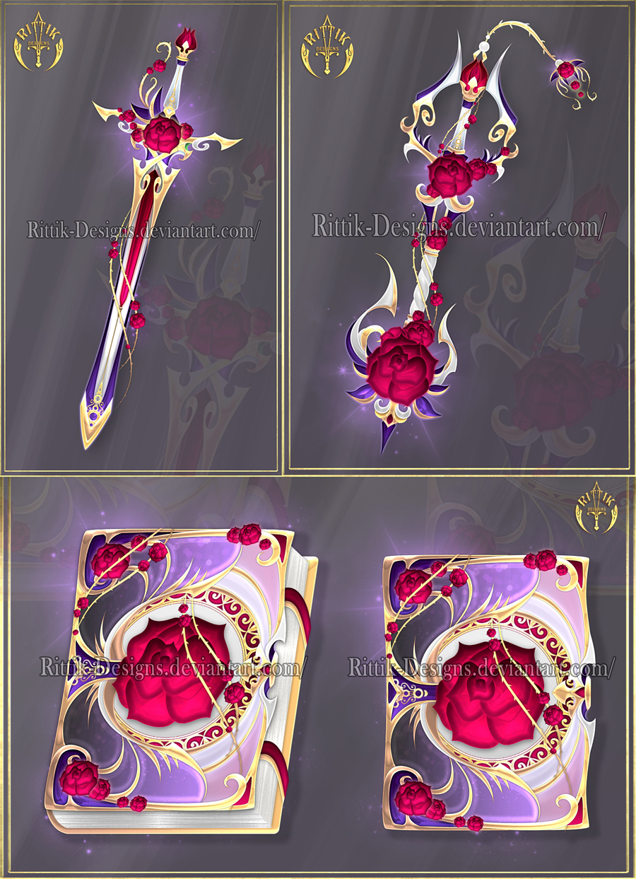 (CLOSED) Graceful Rose set by Rittik-Designs on DeviantArt