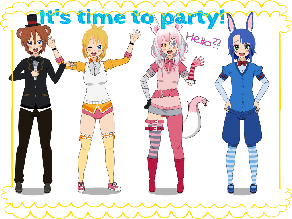 Five Nights At Freddy`s Anime girls by smsm20animations on DeviantArt