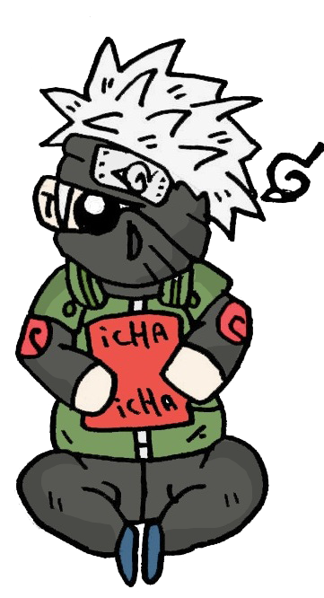 chibi kakashi reading 2