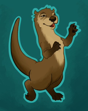 Outlined otter