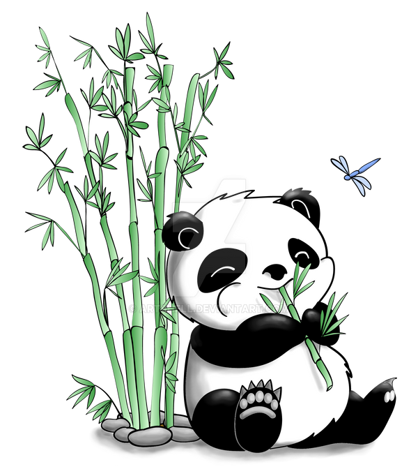 Panda Eating Bamboo By Artshell On Deviantart Panda Eating Bamboo By Artshell On Deviantart