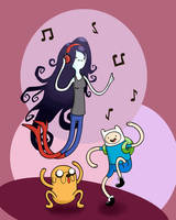 Adventure Time Dancing Colored