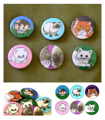 Funny Cats - Button Set 1 part 2