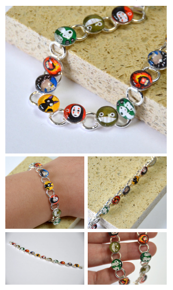 Studio Ghibli Characters on a Bracelet.