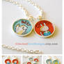 Adventure Time Fionna and Cake friendship necklace