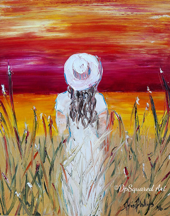 Girl Standing In Field