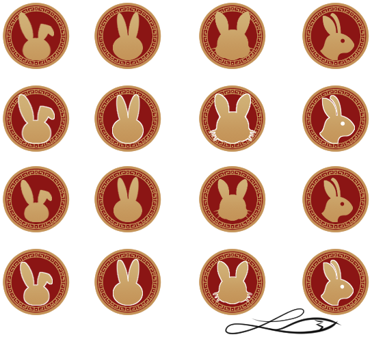 Free Lunar Rabbit Tokens ( Free Download ) by LalaLewds on DeviantArt