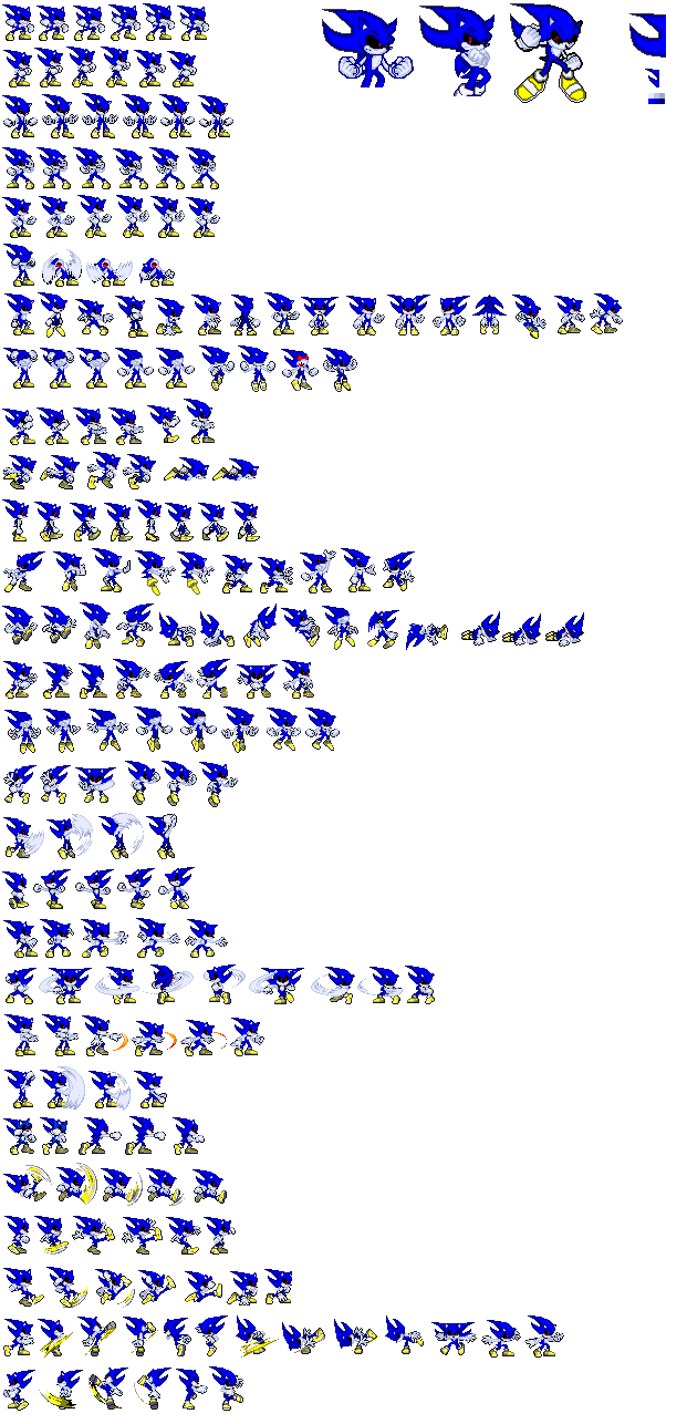 WIP) Mecha Sonic Sprites, But With Gray by BluerSonic on DeviantArt