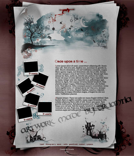 band web site- home page by Druantia-design