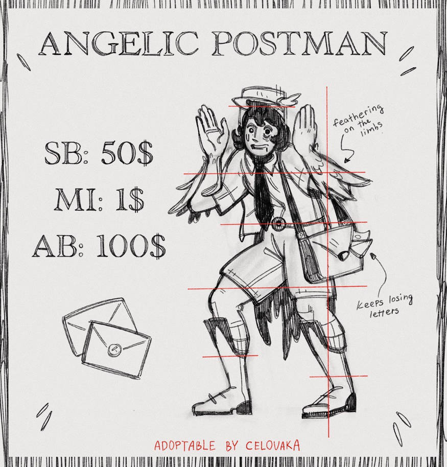 (OPEN) ANGELIC POSTMAN ADOPTABLE